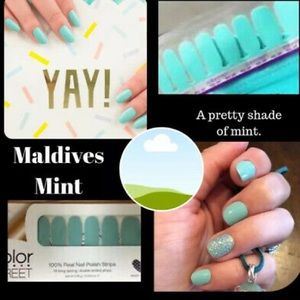 Color Street Nails Maldives Mint Retired Nail Polish Strips HTF